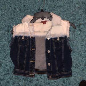 sleeveless cropped jean Arizona jacket